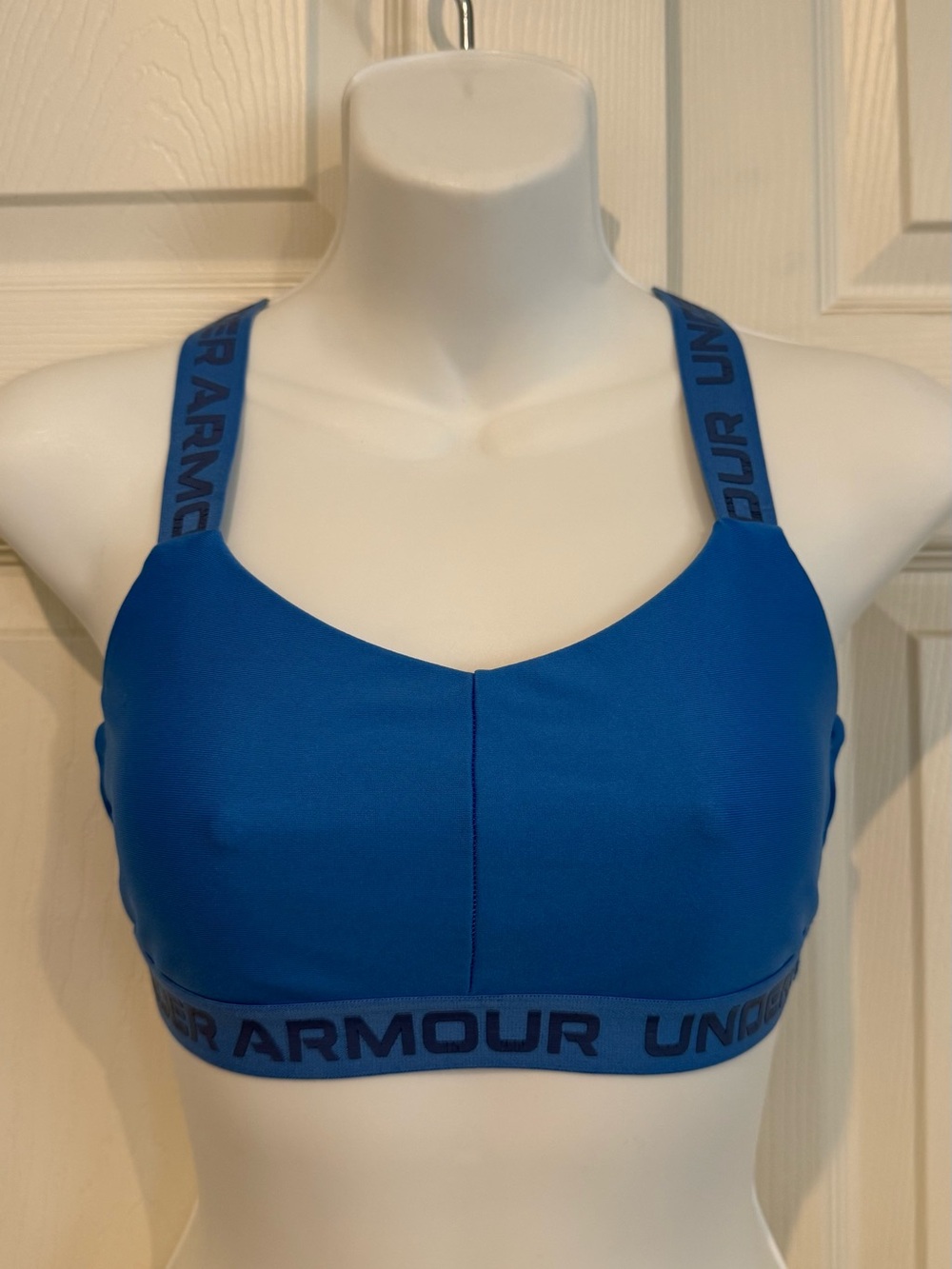 Under Armour Periwinkle Blue Logo-Band Sports Bra